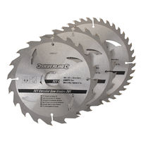 Silverline - Lot de 3 lames TCT pour scie circulaire : 20, 24 et 40 dents