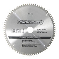 Silverline - Lame  TCT pour profilés PVC, 80 dents