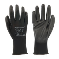 Silverline - Gants à paume renforcée PU noirs