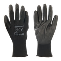 Silverline - Gants à paume renforcée PU noirs